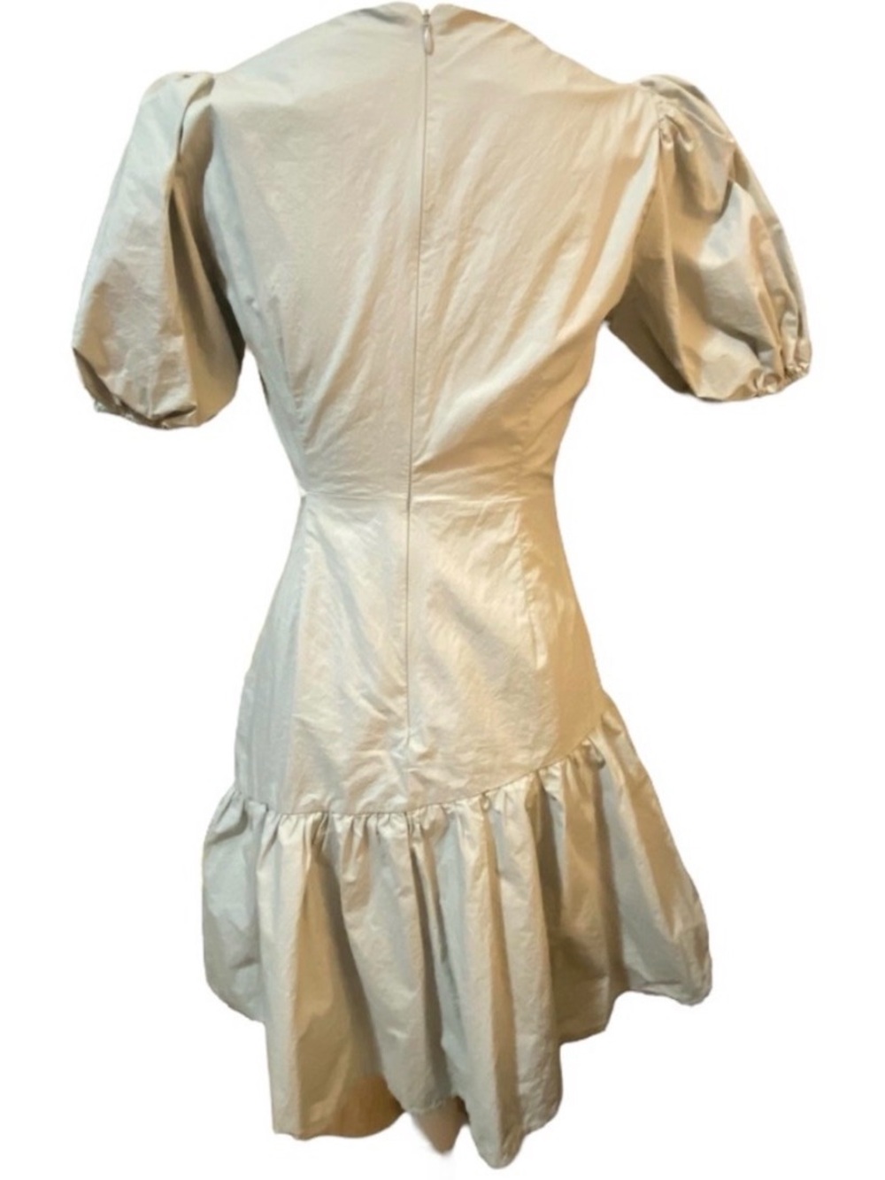 NWT ASTR Mayfair dress in dusty sage cutout puffy sleeve Medium - Picture 5 of 5